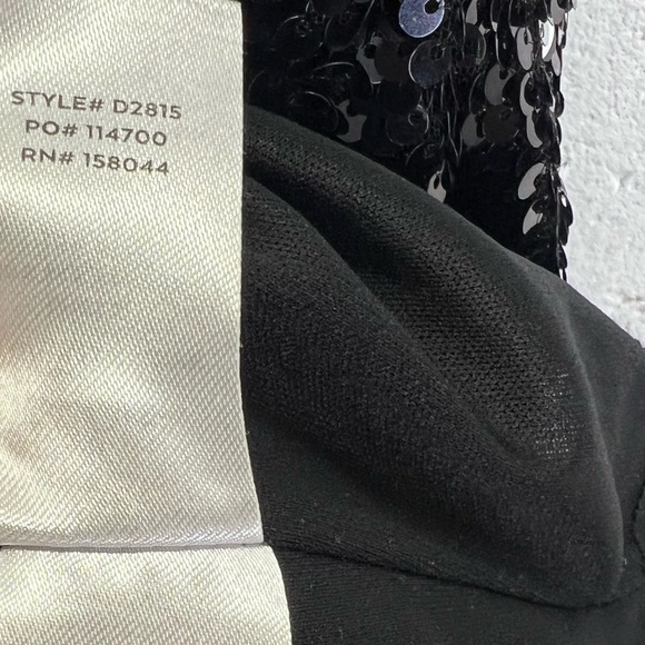 Lulus Sultry Soiree Black Sequin One-Shoulder Cutout Mini Dress Size Large - Picture 8 of 9